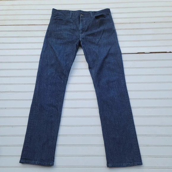 Mondo Di Marco Men's 34 x 32 Jeans Blue Dark Wash 5-Pocket Slim Stretch - Picture 1 of 10
